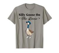 Silly Goose On The Loose Funny Retro Goose Meme T-Shirt