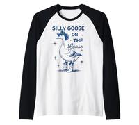 Silly Goose On The Loose Raglan Baseball Tee