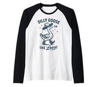 Silly Goose On The Loose Raglan Baseball Tee
