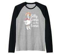Silly Goose On The Loose Raglan Baseball Tee