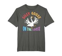 Silly Goose On The Loose T-Shirt, Men's Big and Tall, Asphalt Grey, 5X Tall