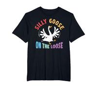 Silly Goose On The Loose T-Shirt, Men's Big and Tall, Black, 5X Tall