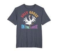 Silly Goose On The Loose T-Shirt, Men's Big and Tall, Heather Blue, 3X Tall