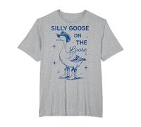 Silly Goose On The Loose T-Shirt, Men's Big and Tall, Heather Grey, 6X Tall