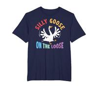 Silly Goose On The Loose T-Shirt, Men's Big and Tall, Navy Blue, 2X Tall