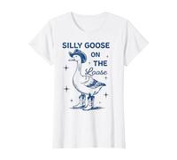 Silly Goose On The Loose T-Shirt, Women, White, Small