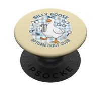 Silly Goose Optometrist Club Funny Duck Cute PopSockets Adhesive PopGrip