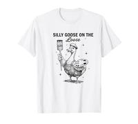 Silly Goose Painter Artist on The Loose Funny Cute Graphic T-Shirt