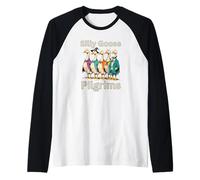 Silly Goose Pilgrims Spooky Honk Halloween Thanksgiving Fun Raglan Baseball Tee