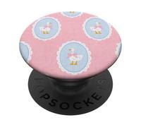 Silly Goose Pink Bow Coquette Cute Duck Farm Animal Lover PopSockets Adhesive PopGrip