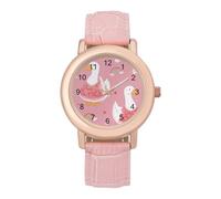 Silly Goose Rainbow Cute Watches for Women Fashion Paint Adjustable Wrist Watch Work Workout