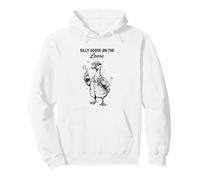 Silly Goose Scientist on the Loose Funny Cute Graphic Pullover Hoodie