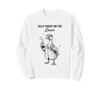 Silly Goose Scientist on the Loose Funny Cute Graphic Sweatshirt