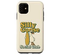 Silly Goose Social Club Surfing Goose Surfboard Humor Case for iPhone 11