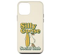 Silly Goose Social Club Surfing Goose Surfboard Humor Case for iPhone 12 mini