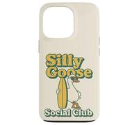 Silly Goose Social Club Surfing Goose Surfboard Humor Case for iPhone 13 Pro