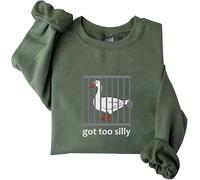 Silly Goose Sweatshirt, Got Too Silly Goose Sweatshirt Silly Goose Sweatshirt Goose Sweatshirt (lv,XL)
