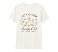 Silly Goose Therapy Club Funny Just Over Here Wingin' It Premium T-Shirt