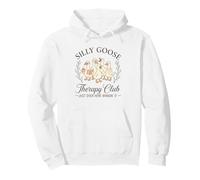 Silly Goose Therapy Club Funny Just Over Here Wingin' It Pullover Hoodie