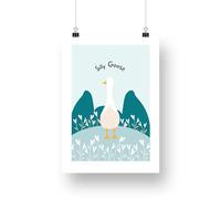 Silly Goose Wall Art, Blue Backdrop Design, Bedroom Poster, Funny Home Decor, Trendy Wall Art, Modern Design, Silly Animal Prints