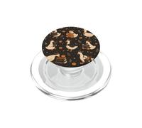 Silly Goose Witch Halloween Pumpkin Fall Books Spooky Art PopSockets PopGrip for MagSafe