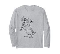 Silly Goose with Battle Axe Cute Animal Lover Fight Series Long Sleeve T-Shirt