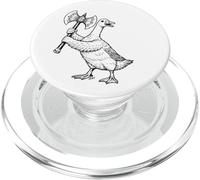 Silly Goose With Battle Axe Cute Animal Lover Fight Series PopSockets PopGrip for MagSafe