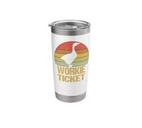 Silly Here Comes Trouble Geordie Dialect Workie Ticket Goose Stainless Steel Insulated Tumbler