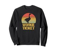 Silly Here Comes Trouble Geordie Dialect Workie Ticket Goose Sweatshirt