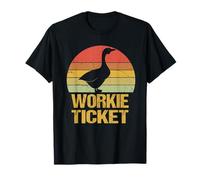 Silly Here Comes Trouble Geordie Dialect Workie Ticket Goose T-Shirt