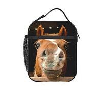 Silly Horse Lunch Box - Insulated Lunch Bags for Women/Men/Girls/Boys Detachable Handle Lunchbox Meal Tote Bag