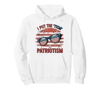 Silly I PUT TISM IN PATRIOTISM Bruh Hope 4th of July Autism Pullover Hoodie