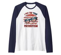 Silly I Put TISM in Patriotism Bruh Hope 4th of July Autism Raglan Baseball Tee