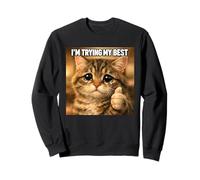 Silly Im Trying My Best Cat For Men Women Student Test Day Sweatshirt