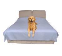 SILLY LEGACY Thin Reversible Waterproof Protective Cover or Liner for Bed or Couch, for Dogs and Cats (Extra large 244 x 254 cm, Grey)