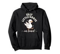 Silly Little Goose On Board Pregnancy Announcement Goose Pullover Hoodie