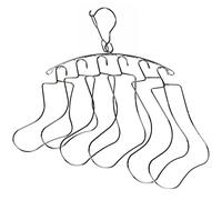 SILLY MONKEY Junior Kids Size Sock Blockers and Laundry Drying Hanger Rack Stainless Steel, Complete with 3 Pairs of Small Medium Large Sock Blockers for Fast Drying and Displaying Hand Knitted Socks