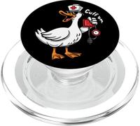 Silly Nurse Goose Cuff Em Funny ER ICU CNA Nursing Student PopSockets PopGrip for MagSafe