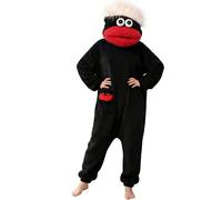 Silly Onesie Adult Unisex Big Mouth Monster Onesie Funny Animal One Piece Soft Comfy Pyjamas for Women Men 2026 Novelty Hooded Loungewear Fluffy Fleece Pajamas for Movie Nights, Family Fun and Cozy