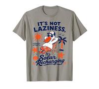Silly Pelican Funny Summer Beach Vacation Solar Recharging T-Shirt