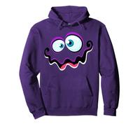 Silly Purple Monster Face - Fancy Dress Up for Kids & Adults Pullover Hoodie