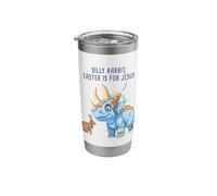 Silly Rabbit Easter is for Jesus - Bunny & Triceratops Faith Stainless Steel Insulated Tumbler