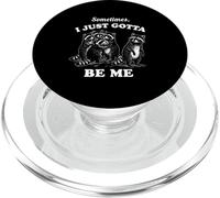 Silly Raccoon I Just Gotta Be Me Vintage Funny Meme Graphic PopSockets PopGrip for MagSafe