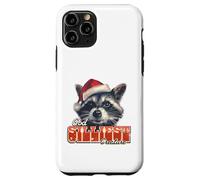 Silly Raccoon Santa Hat Christmas Animal Humor Case for iPhone 11 Pro