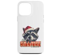 Silly Raccoon Santa Hat Christmas Animal Humor Case for iPhone 13 Pro Max