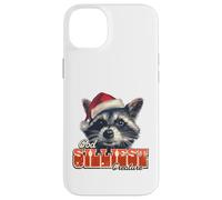 Silly Raccoon Santa Hat Christmas Animal Humor Case for iPhone 14 Plus