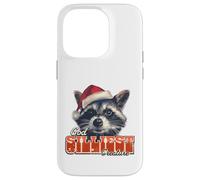 Silly Raccoon Santa Hat Christmas Animal Humor Case for iPhone 14 Pro