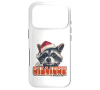Silly Raccoon Santa Hat Christmas Animal Humor Case for iPhone 17 Pro