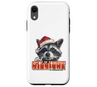 Silly Raccoon Santa Hat Christmas Animal Humor Case for iPhone XR