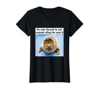 Silly Seal He was Forced to Eat Cement Meme Value Graphic T-Shirt, Women, Black, L